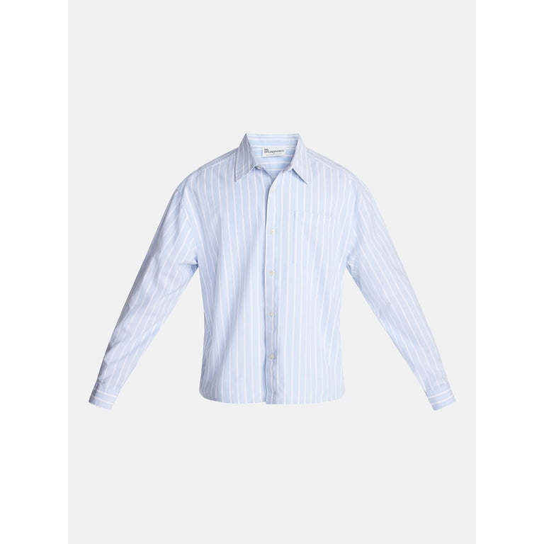 No Boundaries Men's Boxy Cropped Oxford Shirt photo 5