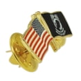 thumbnail image 2 of USA and POW Crossed Flags Lapel Pin, 2 of 3