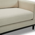 thumbnail image 2 of Better Homes & Gardens Springwood Wood Frame 83.46" Couch, Cream Linen, Black Woodbase Finish, 2 of 12