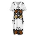 thumbnail image 3 of Vestido de cóctel con bolsillo suelto para mujer ropa de noche de verano mandala mariposa, 3 of 6