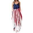thumbnail image 1 of Outfmvch Robes d'Automne Robe Bleue Robe Adaptée pour Femmes Robe Sans Manches Imprimée Robe de Plage Robe de Mode Sexy avec Poches Robe d'Été Bleue TG, 1 of 5
