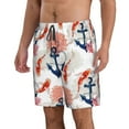 thumbnail image 2 of Kdxio Koi Fish And Corals Pattern Mens Casual Shorts - Drawstring Summer Beach Sports Shorts for Men, 2 of 5
