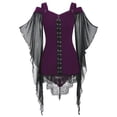 thumbnail image 1 of Pntutb Blusa de bolsillo con estampado de solapa y botones de manga larga para mujer Pntutb Pntutb-7646, 1 of 4