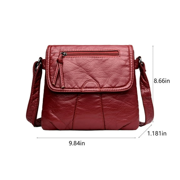 ‌Yatlte 10" Genuine Leather Crossbody Bag for Women - RFID Blocking Shoulder Purse with 8 Pockets, Adjustable Strap for Work/Travel‌