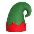 thumbnail image 4 of oqasdz Christmas Outfits Adult Elf Set Dress Up Color Matching Red and Green Stage Performance Jumpsuits with Hat Party Theme Events, 4 of 7