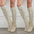 thumbnail image 2 of Women Warmmer Winter Warm Knit Long Boot Socks Spring Fall Girls Legging Stocking, 2 of 3