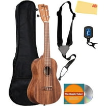 Kala KA-TEAK-C Teak Concert Ukulele with Gig Bag, Strap, Clip-on Tuner, Austin Bazaar Instructional DVD and Polishing cloth