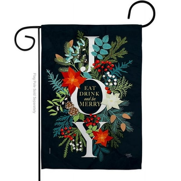 Breeze Decor G164251-BO 13 x 18.5 in. Be merry Garden Flag with Winter Wonderland Double-Sided Decorative Vertical Flags House Decoration Banner Yard Gift