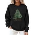thumbnail image 7 of Womens Crew Neck Pullover Sweater Blouses Xmas Graphic Sweatshirt Tops Christmas Tree Print Sweatshirt Fall Casual Trendy Sweatshirt Hooded Pullover Tops, 7 of 7