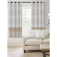 thumbnail image 2 of Fsddascl Brown Stripe Blackout Curtains for Bedroom/Living Room, Thermal Insulated Kitchen Curtains, Modern Rustic Horizontal Brown Striped Grommet Darkening Window Treatment Drapes 52"x63"x2, 2 of 8