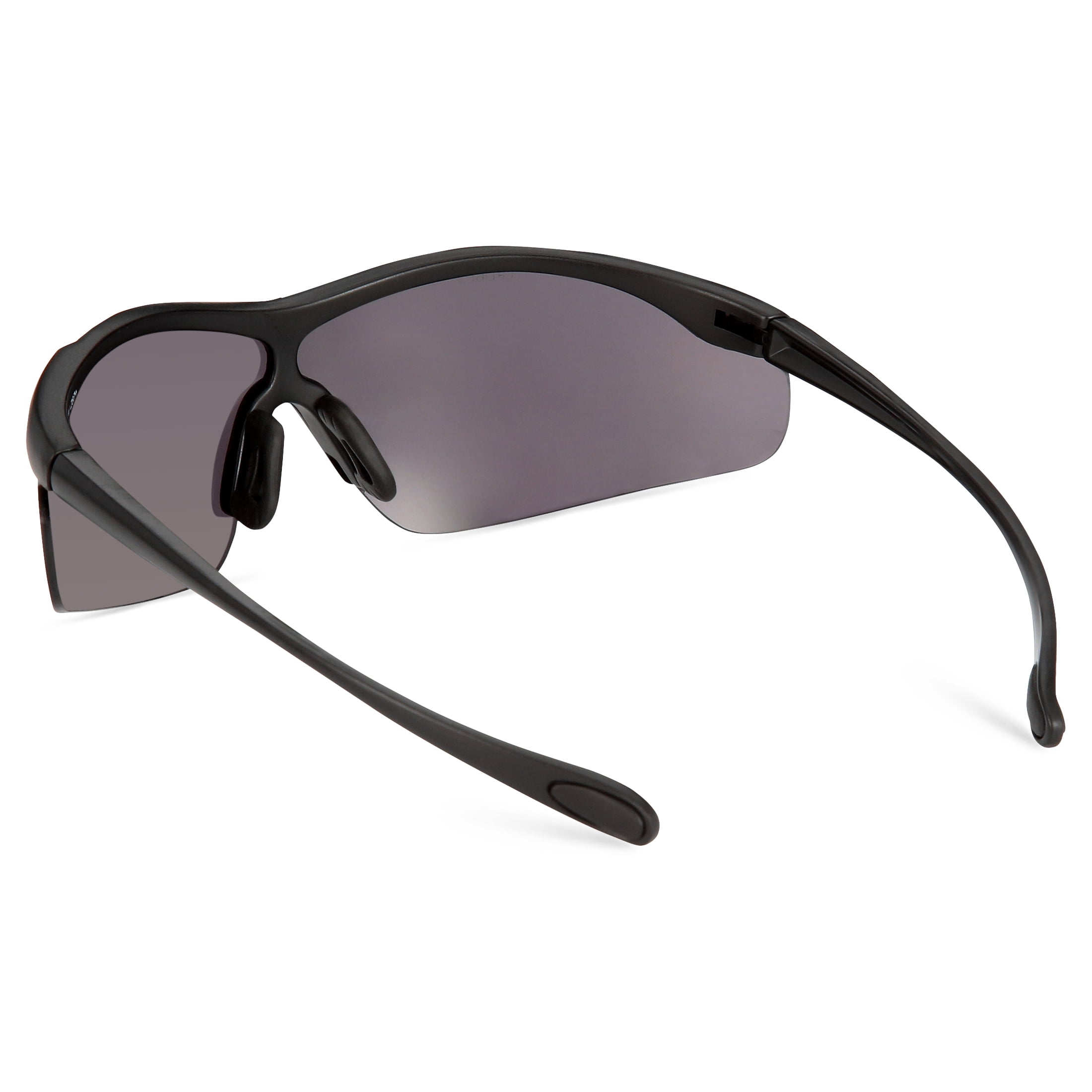 Safety Vu Half Rimless Safety Glasses Protective Eyewear with Smoke/Gray PC Lens