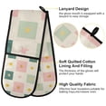thumbnail image 2 of Yayeee Double Oven Mitt Kitchen Heat Resistant Baking 35" x7" Quilted Glove, Beige Abstract, 2 of 6