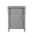 thumbnail image 5 of Bellaterra Home 800632-24BL-LG 24 in. Single Vanity with Carrara Marble Top, Light Gray & White, 5 of 7