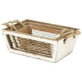 thumbnail image 4 of Contemporary Home Living Set of 3 Distressed Taper Storage Baskets with Wire Panels 12.5", 4 of 8