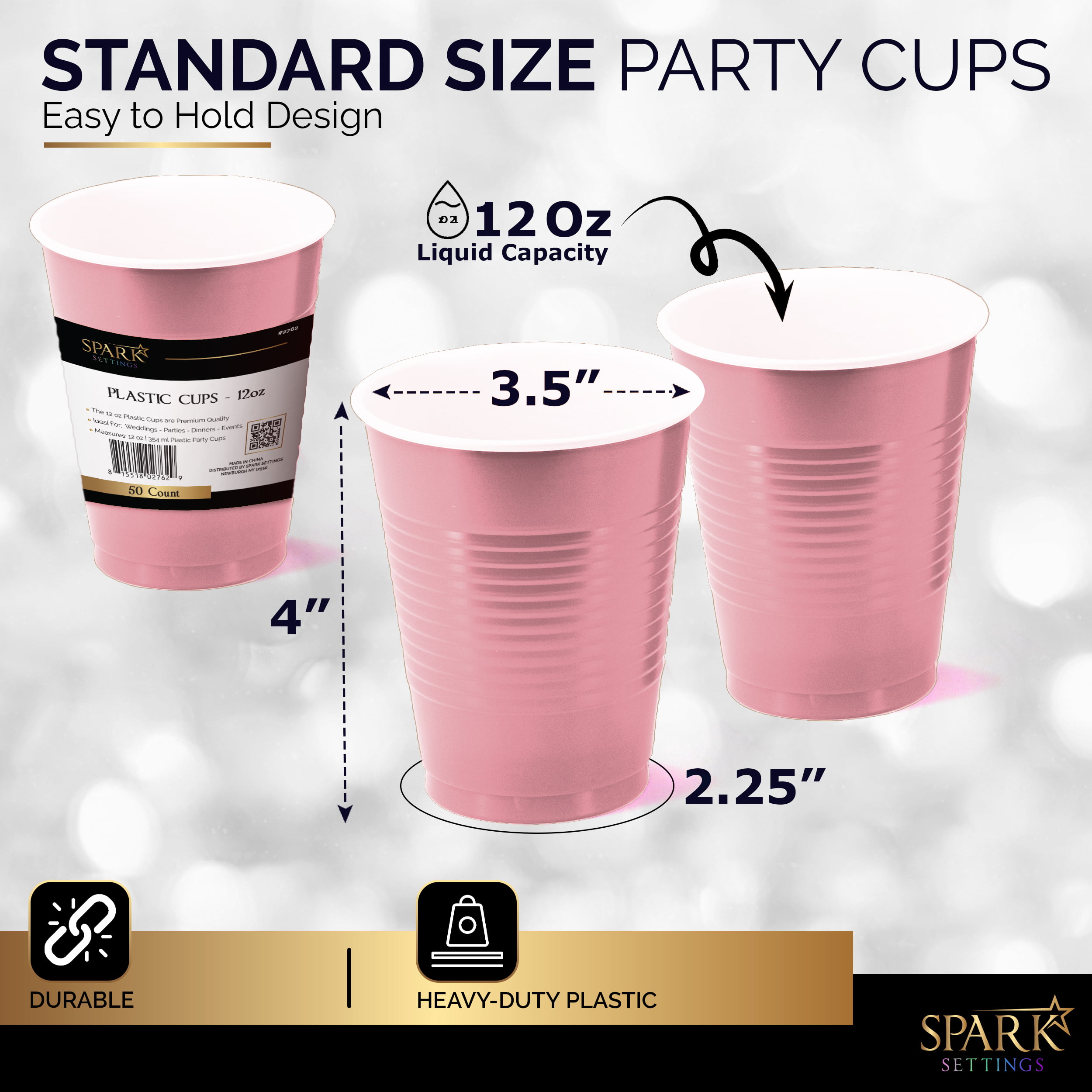 Rosarivae 48pcs Disposable Cup Pp Plastic Cups Beer Mugs Party Cups Beer  Cups Double Color Cups 