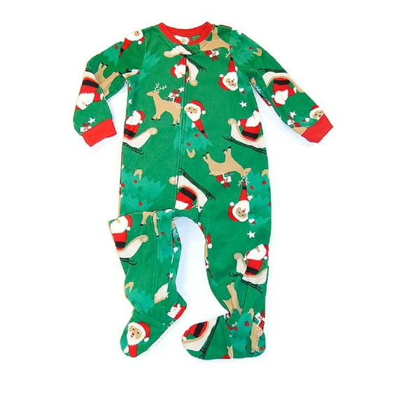 Carter's Toddler Boy's Santa and Reindeer Holiday Print Fleece Pajama Sleeper (5T)