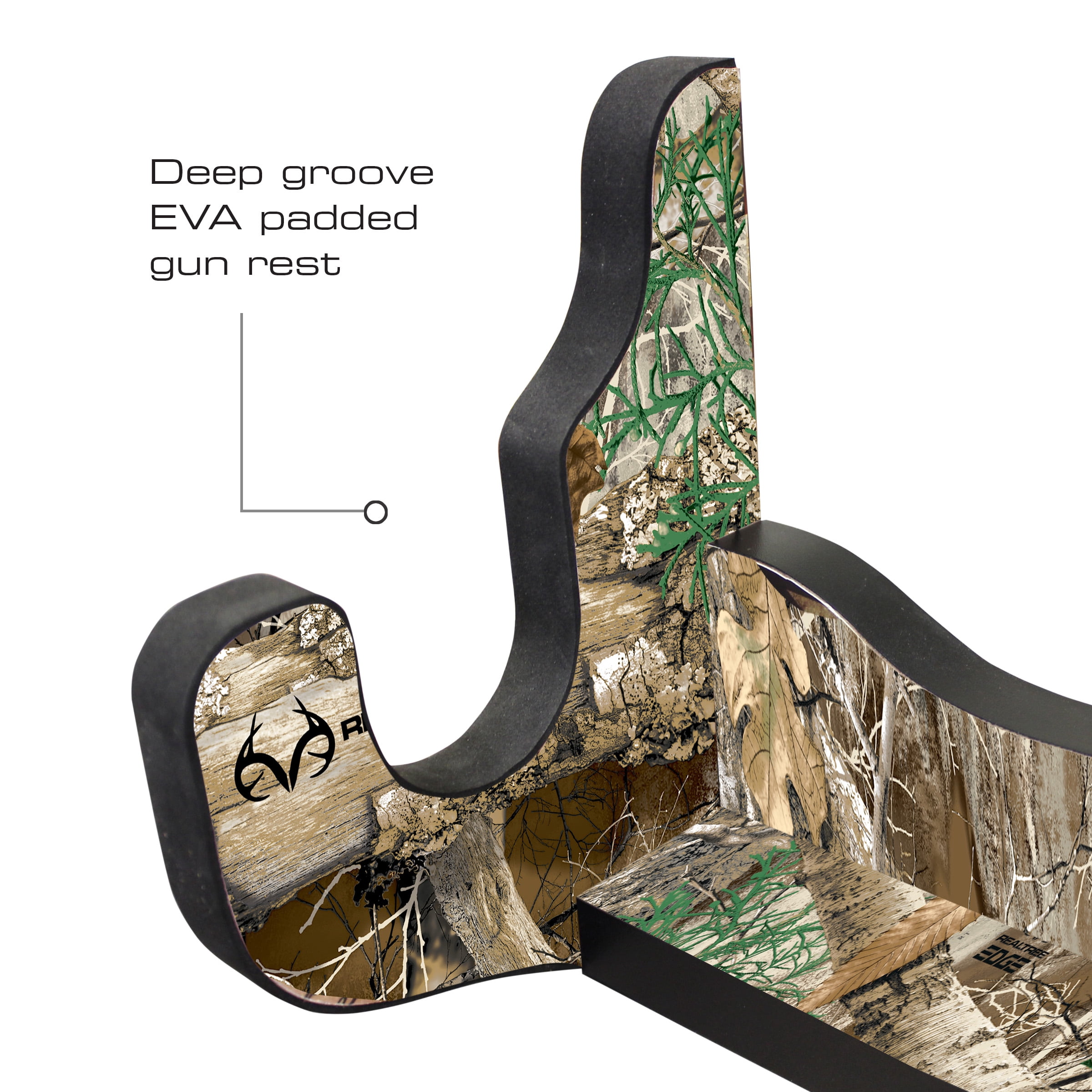 Rush Creek Creations Wall Mount Indoor Gun Rack for 1 Firearm, Realtree