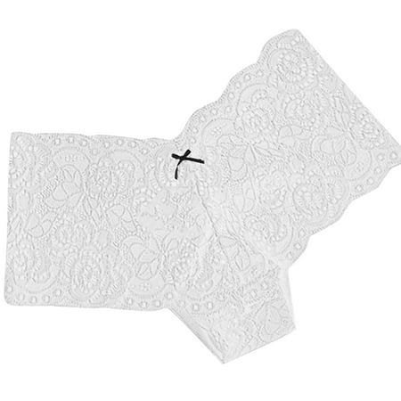 

BIZIZA Women Boxer BriefsUnderwear Lace Sexy Seamless Breathable Womens Panty White XXL