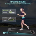 thumbnail image 3 of 2-in-1 Folding Treadmill,Compact Walking Pad with 15% Auto Incline & Safety Handle,LED Display,Under Desk Treadmill,7.5 MPH Max Speed,Walking or Running for Home Office, 3 of 8