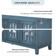 thumbnail image 3 of EUROCO 60'' Sideboard Storage Buffet Cabinet, Mirrored Buffet Sideboard with 4 Doors, Adjustable Shelves and Metal Pulls for Dining Room, Living Room and Hallway, Navy, 3 of 8