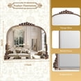 thumbnail image 3 of BEAUTYPEAK 36"x 27" Arched Vintage Decor Mirror Vanity Wall Mirror, Antique Silver, 3 of 5