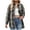 Coffee, variant on Womens Button Down Flannel Plaid Shirts Long Sleeve Oversized Shackets Business Loose Casual Fall Fashion Tops Jackets with Pockets Navy, M
