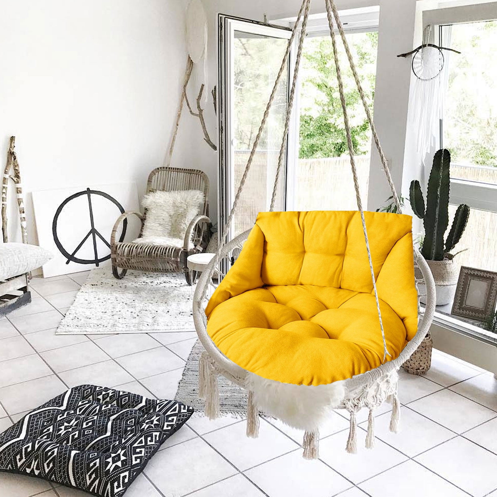 Zenithome Basket Cushion Thickened Swing Sofa Cushion for Indoor Outdoor Use​