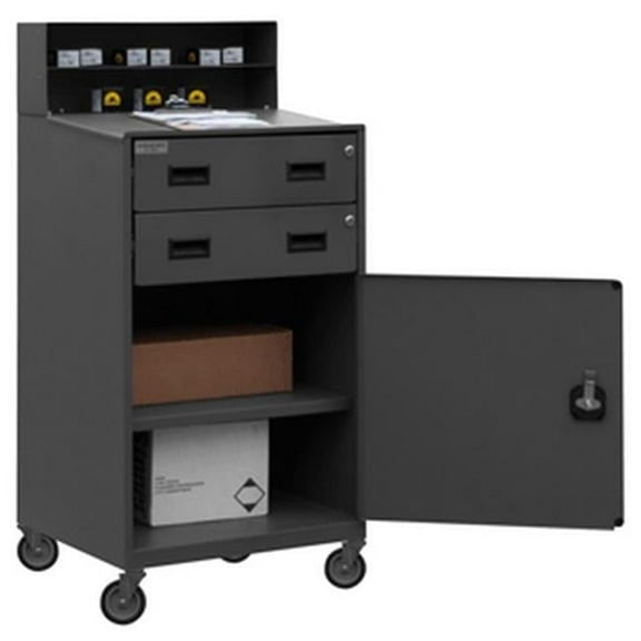 Durham FED-2023-95 16 Gauge Steel Mobile Shop Desk Cart, Gray - 51 x 23 x 20 in.