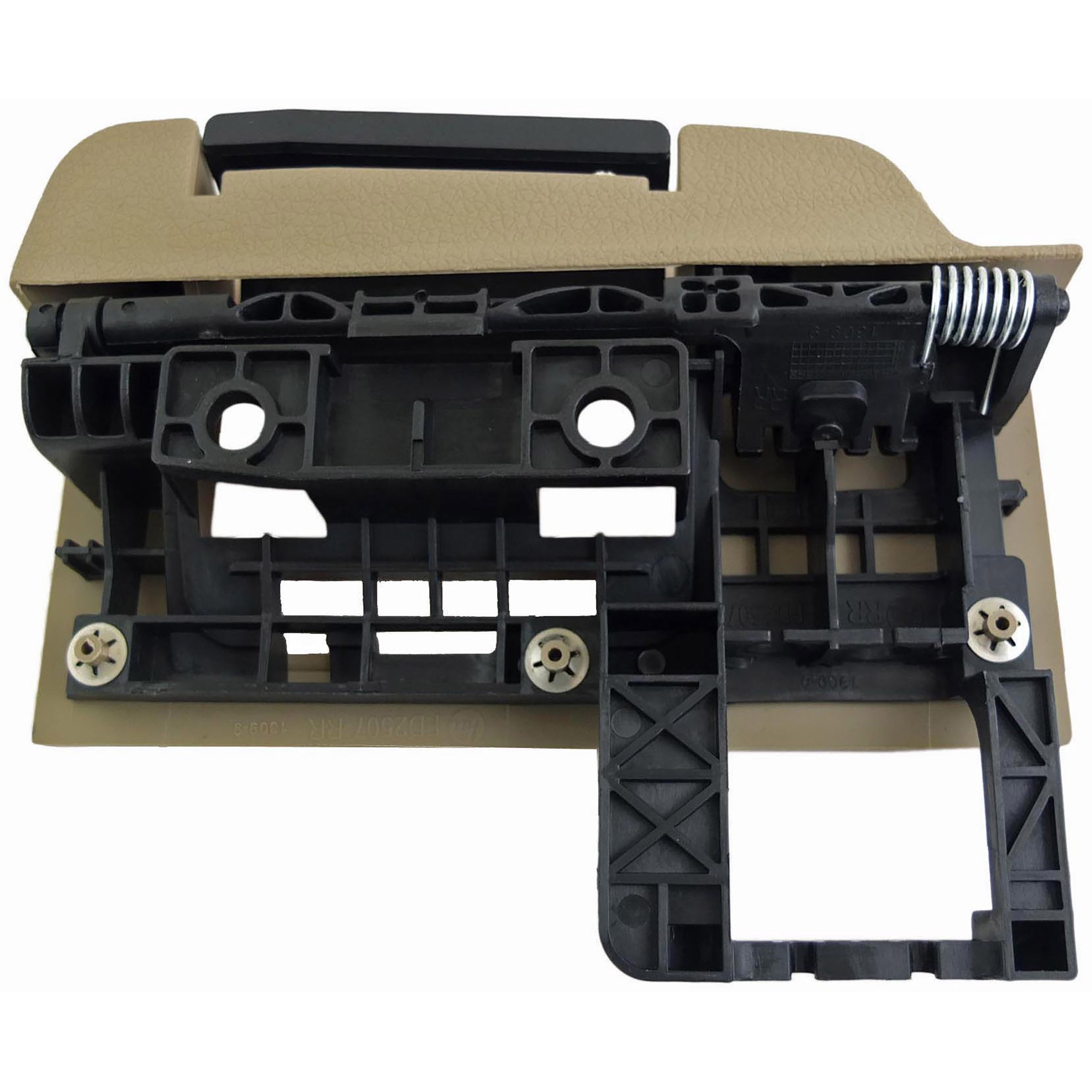 Dorman 90837 Rear Passenger Side Interior Door Handle for Specific Ford Models, Black Lever; Brown Housing