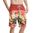 thumbnail image 2 of Aayomet Maillot de Bain Homme Motif Rayures Mode Décontracté Plage (Orange, XXXXXL), 2 of 3