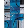 thumbnail image 3 of LaDole Rugs Modern Geometric Abstract Multicolor Area Rug Turquoise/Grey/Black 5'3" x 7'6"(160cm x 230cm) 5' x 8' Indoor Living Room, Bedroom, Patio, 3 of 5