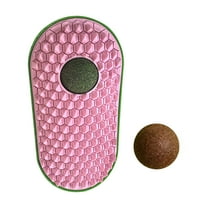 Cactus Cat Grooming Brush & Massager – Self-Scratching Post with Catnip, Wall-Mounted Corner Brush for Indoor Cats, Fur Remover & Face Scratcher (Pink)