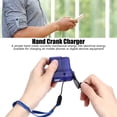 thumbnail image 4 of Mini Hand Crank, USB Radio Flashlight Mobile Phone Charger Portable Manual Emergency Power Generator Charger for Outdoor Travel(Blue), 4 of 5