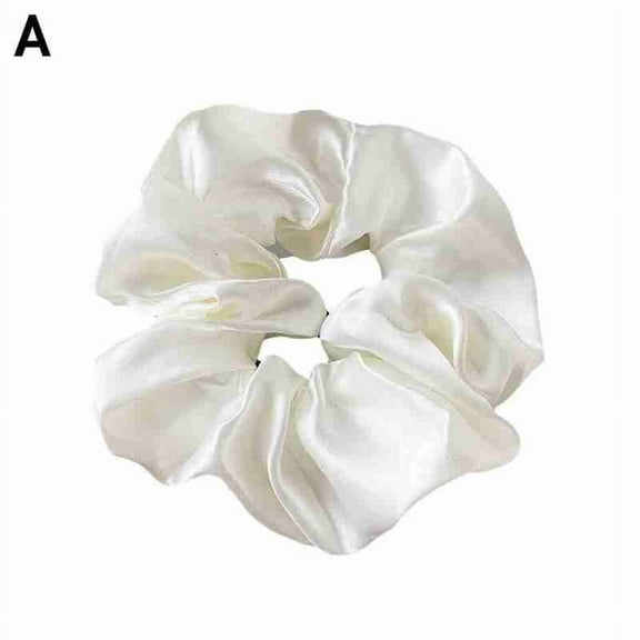 1PC Satin Silk Color Women Silk Scrunchie Elastic Handmade Multicolor Hair Ponytail Headband Hair Accessories Band