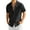 Black, variant on Men's Cotton Linen Shirts Short Sleeve Hawaiian Floral Button Down Beach Shirt Casual Holiday Shirts