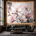 thumbnail image 6 of White Magnolia Flowers on Abstract Textured Background Romantic Watercolor for Flower Lovers Botanical Wall Art Mother's Day Gift Tapestry Wall Hanging for Bedroom and Living Room, 6 of 7