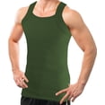 thumbnail image 4 of Different Touch 2 Pack Assorted Colors G-unit Tank Tops Square Cut Muscle Rib for Men, 4 of 4