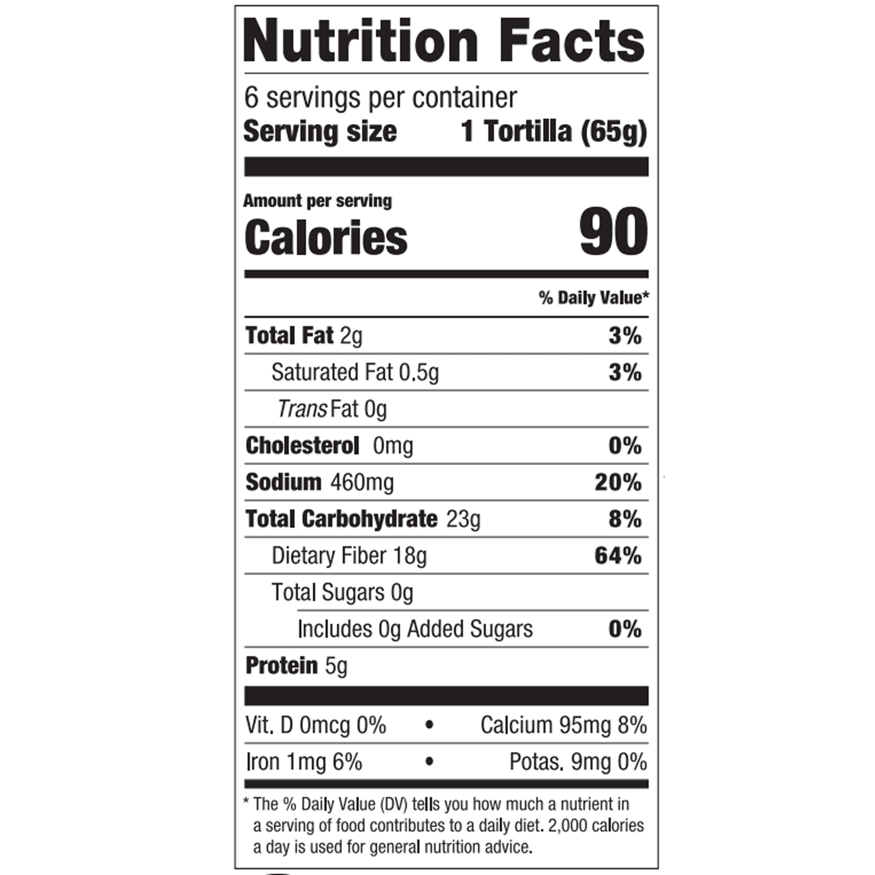 La Banderita Carb Counter Large Soft Flour Tortillas, 13.7 oz, 6 Count