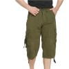 thumbnail image 1 of Pantalon Large Homme Décontracté Couleur Unie Extérieur Poche Plage Travail Short Cargo Vert Armée m, 1 of 5