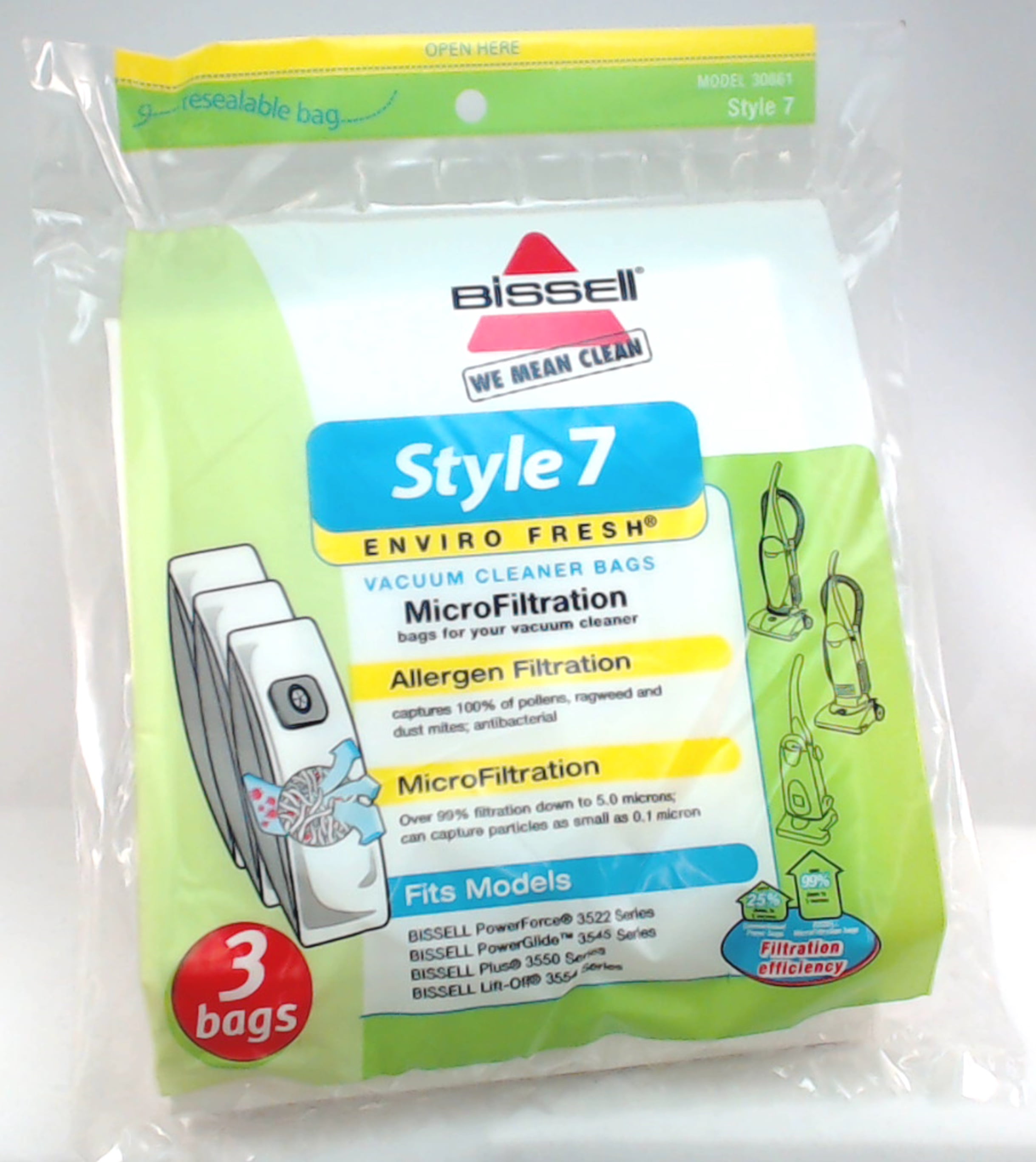 GENUINE BISSELL Vacuum Bags 3550 3545 Style 7 For 3522 3554 Series 24 BAGS 