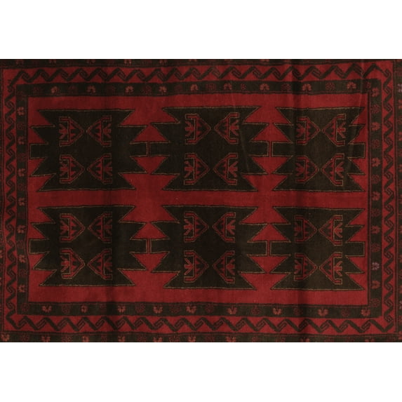 Ahgly Company Indoor Rectangle Persian Brown Traditional Area Rugs, 3' x 5'