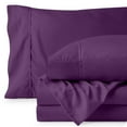 thumbnail image 3 of Bare Home Luxury Bed Sheet Set - Premium 1800 Collection - 4 Piece - Twin-XL, Plum, 3 of 8