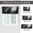 thumbnail image 6 of Wolf Window Curtain Valance Wild Animals Under The Full Moon Howling Misty Forest Rod Pocket Window Valance for Living Room Bathroom Bedroom Kitchen 54 by 18 in, 1 Panel, 6 of 6