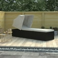 thumbnail image 1 of vidaXL Patio Lounge Chair Outdoor Sunbed with Foldable Canopy Poly Rattan, 1 of 4