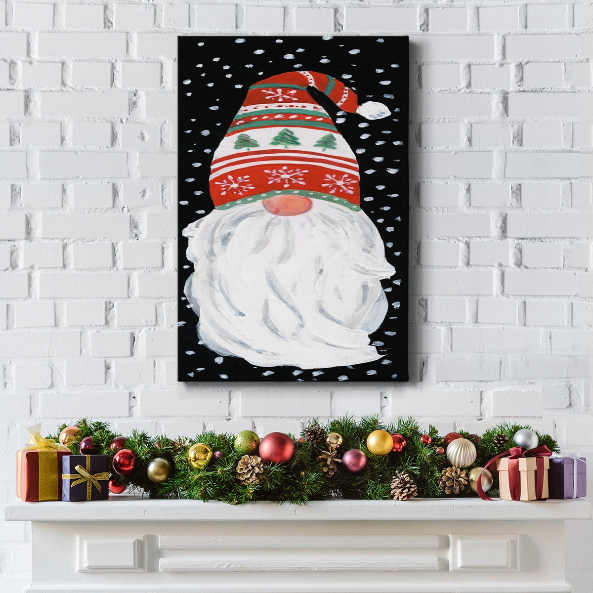 Winter Welcome Gnome- Gallery Wrapped Canvas