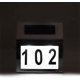 thumbnail image 2 of Letrero de dirección solar elegante, placa de número de casa impermeable que funciona con batería recargable, detección automática de día y noche para exteriores, fácil instalación Letrero de número, 2 of 5