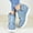 Blue, variant on Women's Hidden Wedge Sole Boots Ankle High Heels Sneakers Side Zipper