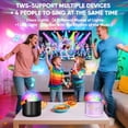 thumbnail image 4 of Mini Karaoke Machine for Kids, Gifts for 6 7 8-12 Year Old Kids Boy Girls, Bluetooth Speaker with 2 Microphones,Girls Toy for 3-15 Year Old, 4 of 8