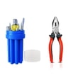 thumbnail image 1 of Hand Tool Set, Tool Set For Home Use | Essential Tool Kit For Screwdriver & Plier Set | Chrome Vanadium Steel, Jaws | Attachments Including Tester Head | For Automobile, Repair Tool, 1 of 4