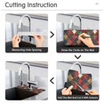 thumbnail image 5 of Yayeee Faucet Mat for Kitchen Sink 14.7" Diatomite Long Splash Guard Pad, Dark Tartan Pattern, 5 of 7